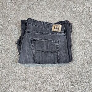 Lei Y2K Black Low Rise Flare Jeans, Women's Size 20 Button Fly